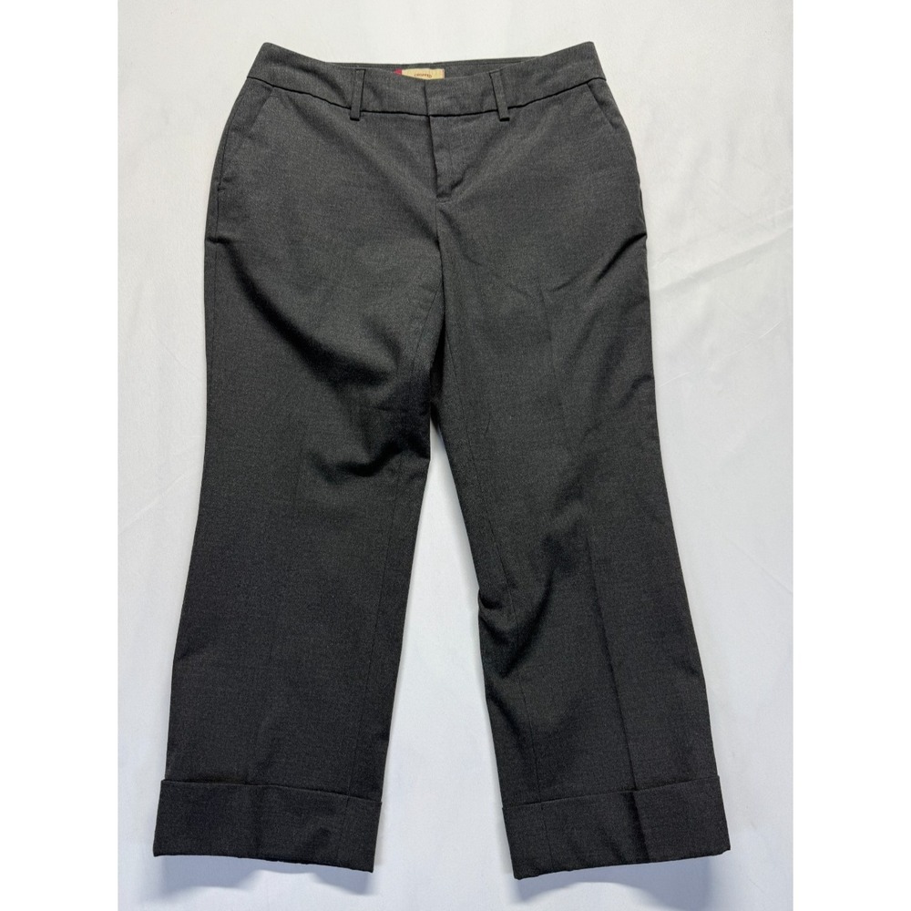 Gap Cropped Dress Pants Womens 6‎ Gray Stretch Mid Rise Business Formal Wear